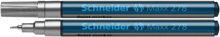 Instrumente de scris si corectura - Marker cu vopsea SCHNEIDER Maxx 278, varf rotund 0.8mm - argintiu