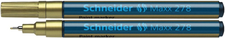 Instrumente de scris si corectura - Marker cu vopsea SCHNEIDER Maxx 278, varf rotund 0.8mm - auriu