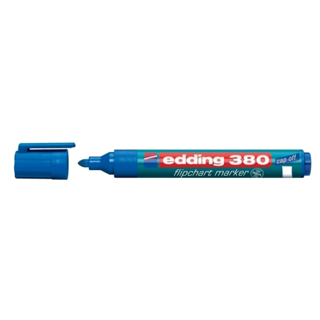 Instrumente de scris si corectura - Marker Edding 380 pentru flipchart, varf rotund, 1.5-3 mm, albastru