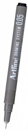 Instrumente de scris si corectura - Marker pentru desen tehnic ARTLINE, varf fetru 0.05mm - negru