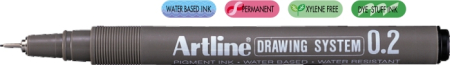 Instrumente de scris si corectura - Marker pentru desen tehnic ARTLINE, varf fetru 0.2mm - negru