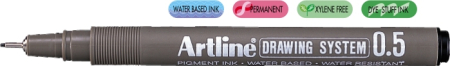 Instrumente de scris si corectura - Marker pentru desen tehnic ARTLINE, varf fetru 0.5mm - negru