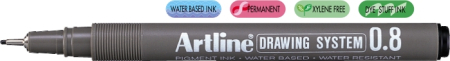 Instrumente de scris si corectura - Marker pentru desen tehnic ARTLINE, varf fetru 0.8mm - negru