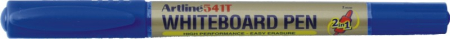 Instrumente de scris si corectura - Marker pentru tabla de scris ARTLINE 541T, doua capete - varfuri rotunde 0.4mm/1.0mm - albastru