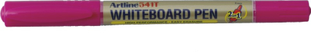 Instrumente de scris si corectura - Marker pentru tabla de scris ARTLINE 541T, doua capete - varfuri rotunde 0.4mm/1.0mm - roz