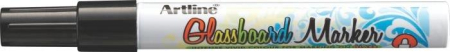 Instrumente de scris si corectura - Marker pentru tabla de sticla ARTLINE Glassboard, varf rotund 2.0mm - negru