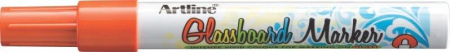 Instrumente de scris si corectura - Marker pentru tabla de sticla ARTLINE Glassboard, varf rotund 2.0mm - portocaliu fluorescent