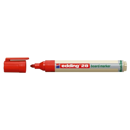 Instrumente de scris si corectura - Marker pentru tabla Edding 28, ecologic, varf rotund, 1.5-3 mm, rosu