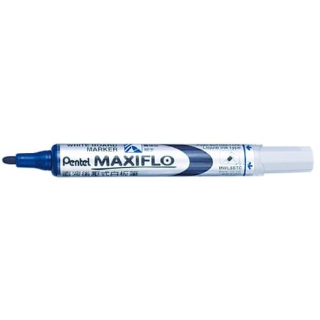 Instrumente de scris si corectura - Marker pentru tabla Pentel Maxiflo, varf rotund, 4 mm, albastru