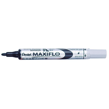 Instrumente de scris si corectura - Marker pentru tabla Pentel Maxiflo, varf rotund, 4 mm, negru