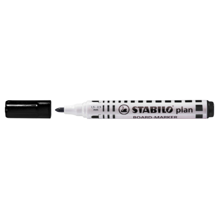 Instrumente de scris si corectura - Marker pentru tabla Stabilo Plan 64, varf rotund, 2.5-3.5mm, negru