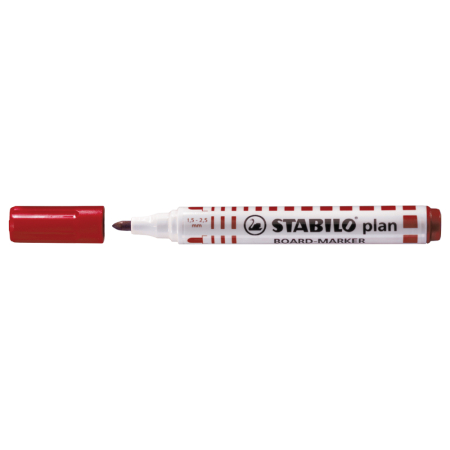 Instrumente de scris si corectura - Marker pentru tabla Stabilo Plan 64, varf rotund, 2.5-3.5mm, rosu