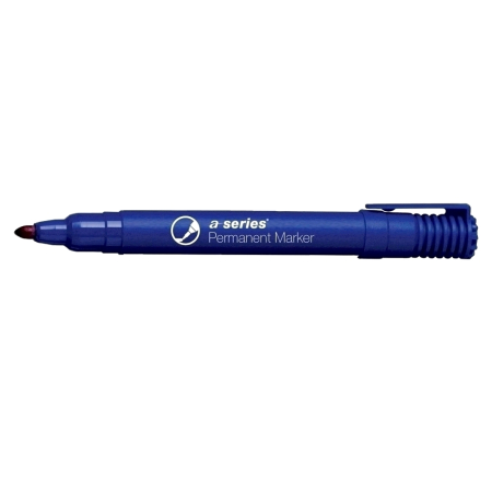 Instrumente de scris si corectura - Marker permanent A-series, varf rotund, 2 mm, albastru