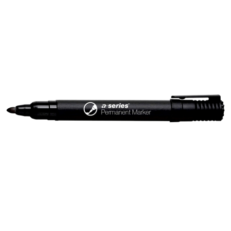 Instrumente de scris si corectura - Marker permanent A-series, varf rotund, 2 mm, negru