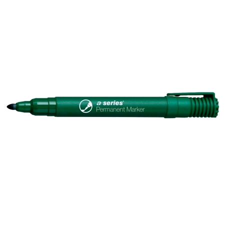 Instrumente de scris si corectura - Marker permanent A-series, varf rotund, 2 mm, verde