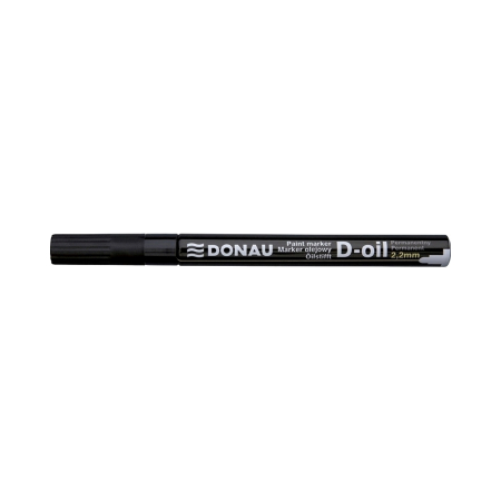 Instrumente de scris si corectura - Marker permanent cu vopsea Donau, varf rotund, 2.2 mm, negru