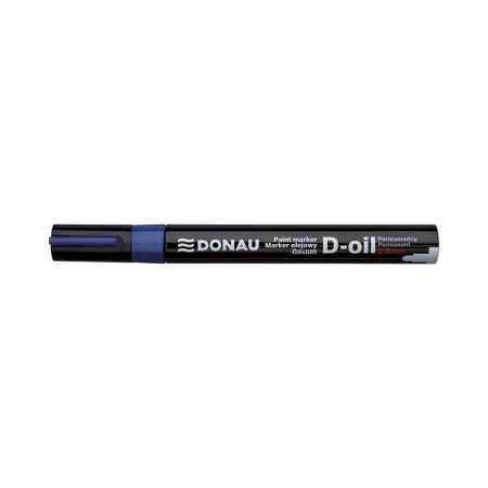 Instrumente de scris si corectura - Marker permanent cu vopsea Donau, varf rotund, 2.8 mm, albastru
