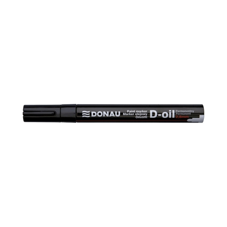 Instrumente de scris si corectura - Marker permanent cu vopsea Donau, varf rotund, 2.8 mm, negru