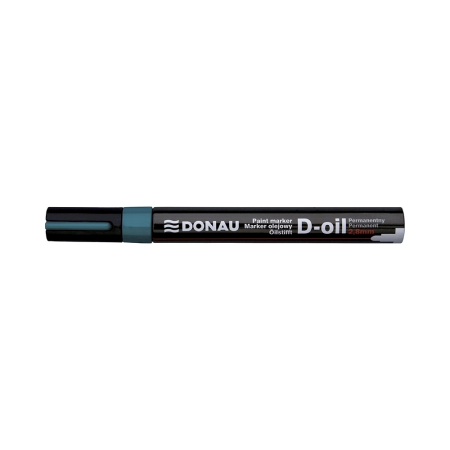 Instrumente de scris si corectura - Marker permanent cu vopsea Donau, varf rotund, 2.8 mm, verde