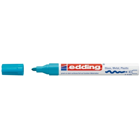 Instrumente de scris si corectura - Marker permanent Edding 750, cu vopsea, corp metalic, varf rotund, 2-2-4 mm, verde