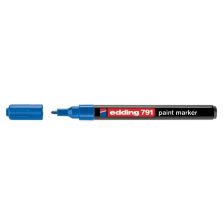 Instrumente de scris si corectura - Marker permanent Edding 791, cu vopsea, corp plastic, varf rotund , 1-2 mm, albastru