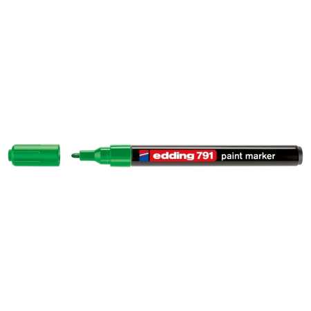 Instrumente de scris si corectura - Marker permanent Edding 791, cu vopsea, corp plastic, varf rotund , 1-2 mm, verde
