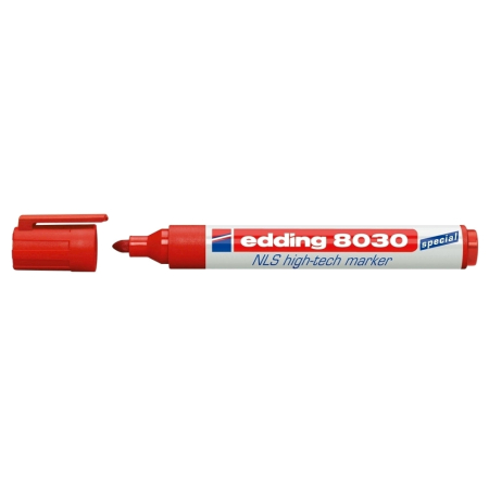 Instrumente de scris si corectura - Marker permanent Edding 8030, varf rotund, 1.5-3 mm, rosu