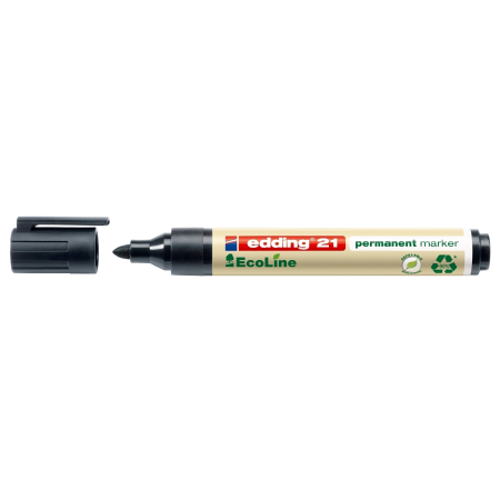 Instrumente de scris si corectura - Marker permanent Edding Ecoline, varf rotund, 1.5-3 mm, negru