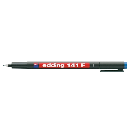 Instrumente de scris si corectura - Marker permanent Edding OHP 141F, corp plastic, varf rotund, 0.6 mm, albastru