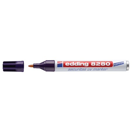 Instrumente de scris si corectura - Marker permanent Edding UV 8280, varf rotund, 1.5-3 mm, alb