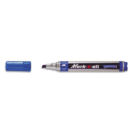 Instrumente de scris si corectura - Marker permanent Stabilo Mark-4-All, corp plastic, varf retezat, 1-4 mm, albastru