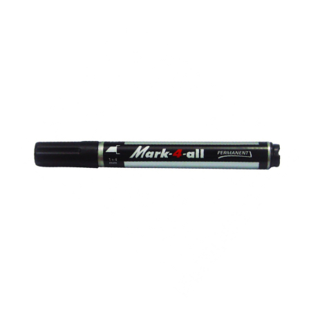 Instrumente de scris si corectura - Marker permanent Stabilo Mark-4-All, corp plastic, varf retezat, 1-4 mm, negru