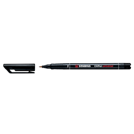 Instrumente de scris si corectura - Marker permanent Stabilo Universal OHP 842, corp plastic, varf rotund, 0.7 mm, negru