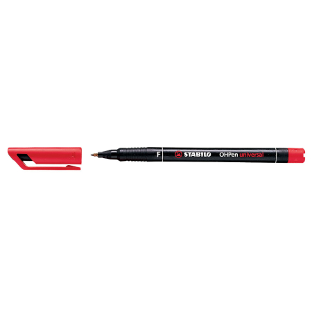 Instrumente de scris si corectura - Marker permanent, Stabilo Universal OHP 842, corp plastic, varf rotund, 0.7 mm, rosu