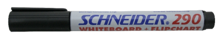 Instrumente de scris si corectura - Marker SCHNEIDER Maxx 290, pentru tabla de scris+flipchart, varf rotund 2-3mm - negru