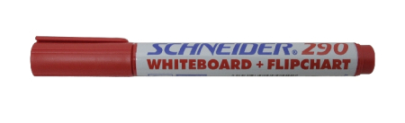 Instrumente de scris si corectura - Marker SCHNEIDER Maxx 290, pentru tabla de scris+flipchart, varf rotund 2-3mm - rosu