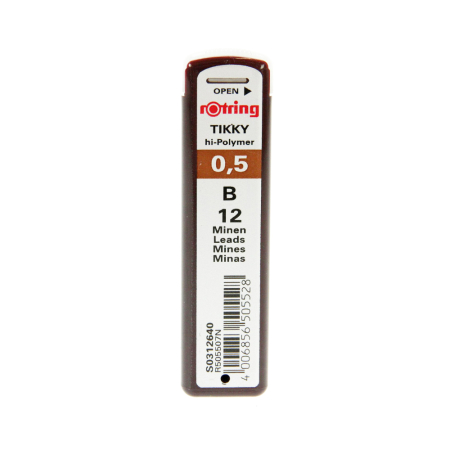 Instrumente de scris si corectura - Mine creion mecanic Rotring, 0.5 mm , B, 12 bucati/cutie
