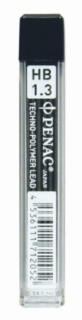 Instrumente de scris si corectura - Mine pentru creion mecanic 1,3mm,  6/set, PENAC - HB