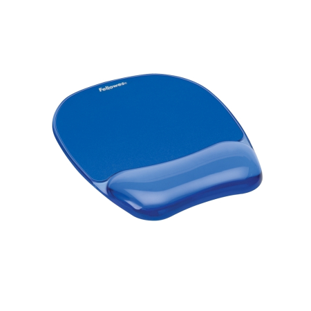Mouse si mousepad - Mouse pad ergonomic cu gel Fellowes Crystal, albastru