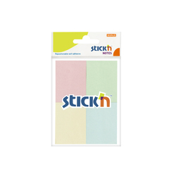 Articole din hartie - Notes autoadeziv 38 x 51 mm, 4 x 50 file/set, Stick"n - 4 culori pastel
