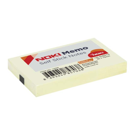 Articole din hartie - Notite adezive, Noki, 75 x 50 mm, galben, 100 file/set