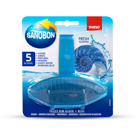 Detergenti pentru baie - Odorizant toaleta Sano Bon Blue, 55 g
