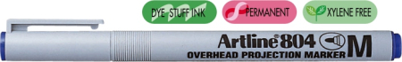 Instrumente de scris si corectura - OHP Non-Permanent marker ARTLINE 804, varf mediu - 1.0mm - albastru