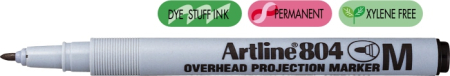 Instrumente de scris si corectura - OHP Non-Permanent marker ARTLINE 804, varf mediu - 1.0mm - negru