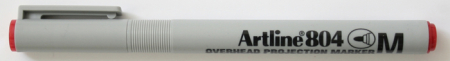 Instrumente de scris si corectura - OHP Non-Permanent marker ARTLINE 804, varf mediu - 1.0mm - rosu