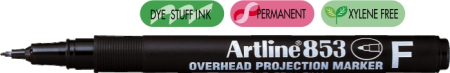 Instrumente de scris si corectura - OHP Permanent marker ARTLINE 853, varf fin - 0.5mm - negru