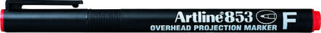 Instrumente de scris si corectura - OHP Permanent marker ARTLINE 853, varf fin - 0.5mm - rosu