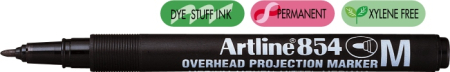 Instrumente de scris si corectura - OHP Permanent marker ARTLINE 854, varf mediu - 1.0mm - negru