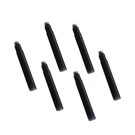 Rechizite scolare - Patroane cerneala, scurte, negru, 6 bucati/cutie