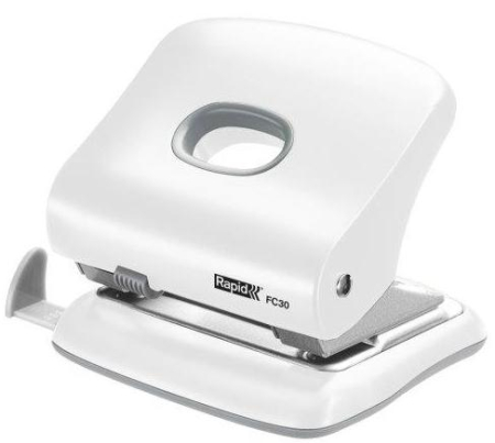 Accesorii pentru birou - Perforator 30 coli, RAPID FC30 - alb